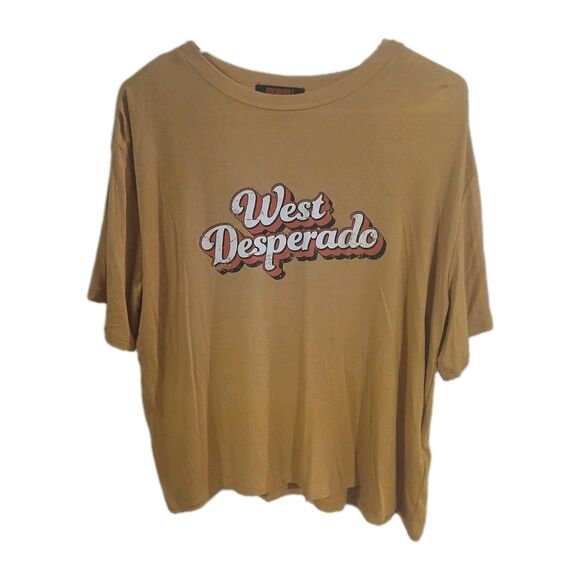 Rock And Roll Denim West Desperado Orange Graphic Tee Shirt  Size Medium - Picture 1 of 4